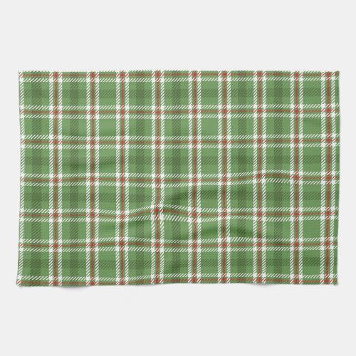 Christmas Rustic Green Holiday Farmhouse Plaid Kitchen Towel