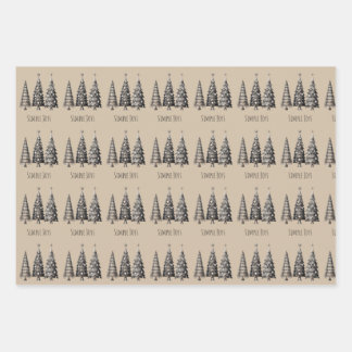 Christmas Rustic Holiday Wrapping Paper