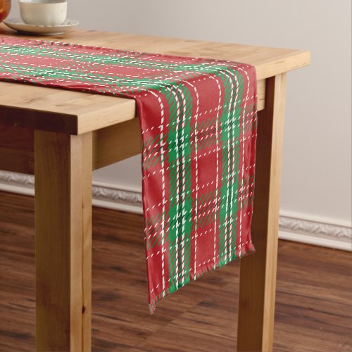 Christmas Rustic Red Farmhouse Holiday Plaid Long Table Runner