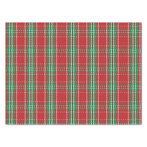 Christmas Rustic Red Farmhouse Holiday Plaid Tissue Paper