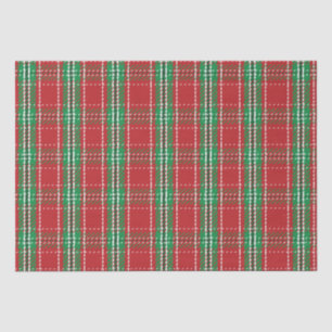 Christmas Rustic Red Farmhouse Holiday Plaid Tissue Paper