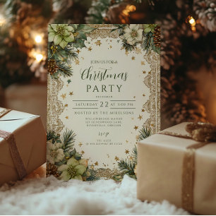 Christmas Rustic Woodland Charm Invitation