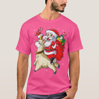 Christmas s for kids Santa Llamacorn Llama Xmas Gi T-Shirt
