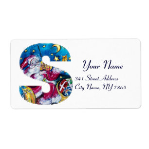 CHRISTMAS S LETTER / INSPIRED SANTA MONOGRAM LABEL