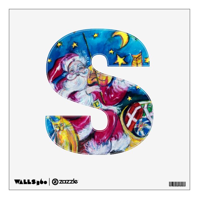 CHRISTMAS S LETTER / INSPIRED SANTA WALL STICKER (Front)