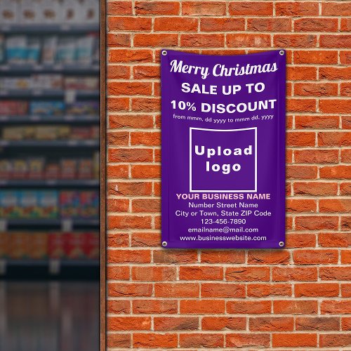 Christmas Sale Business Purple 25 x 4 Banner