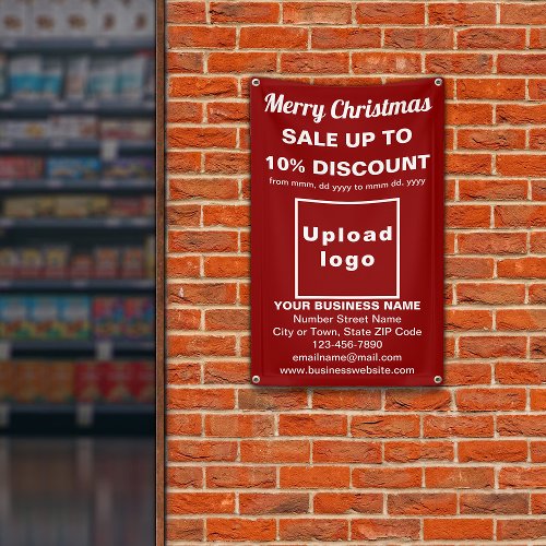 Christmas Sale Business Red 25 x 4 Banner