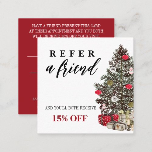 Christmas sales friends referral card