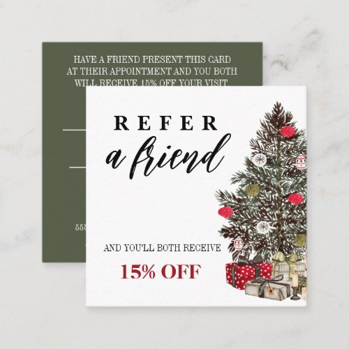 Christmas sales friends referral card