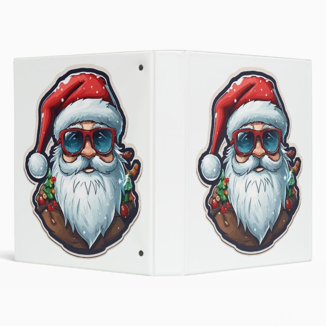 Christmas Santa 3 Ring Binder (Background)