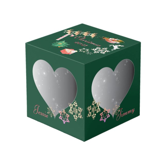 Christmas Santa 4 Photos Heart Frames (Front Angled)