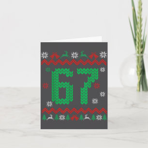 Christmas Santa 67 Six Seven Meme Ugly Sweater Card