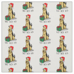 Christmas Santa Airedale Terrier HO HO HO Cute Fabric