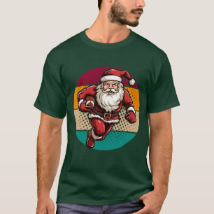 christmas santa american football T-Shirt