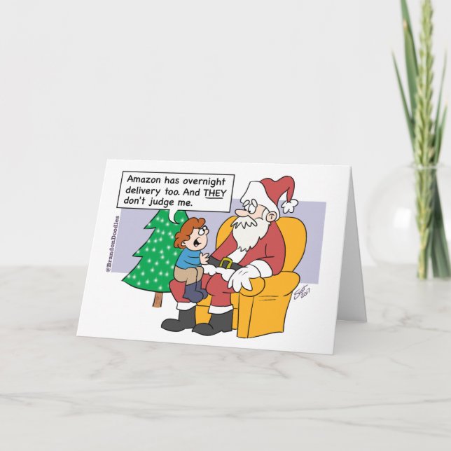 Christmas - Santa and Amazon Holiday Card (Front)