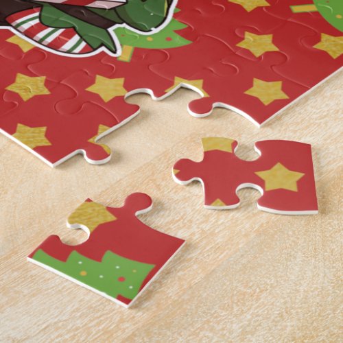 Christmas Santa and Elf  Jigsaw Puzzle