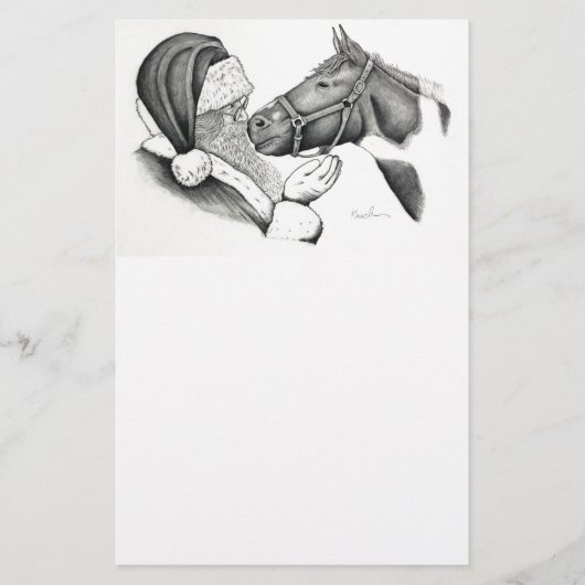 Christmas Santa and Paint Horse (Front)