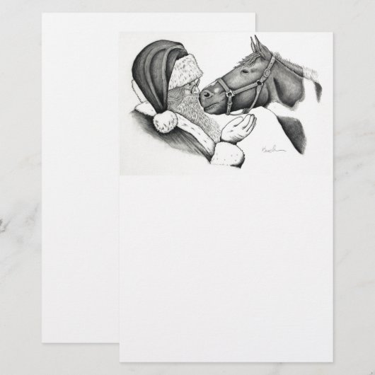 Christmas Santa and Paint Horse (Front/Back)