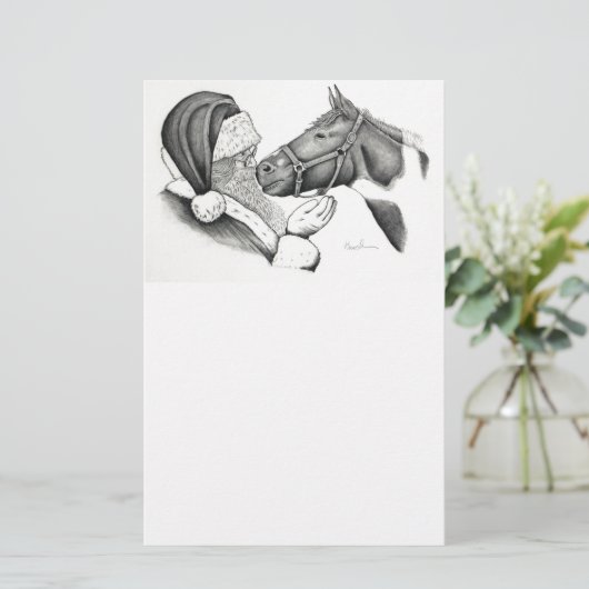 Christmas Santa and Paint Horse (Standing Front)