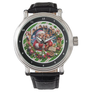 Christmas Santa and Reindeer Bright Watch