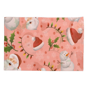 Christmas - Santa and Snowman Pillow Case