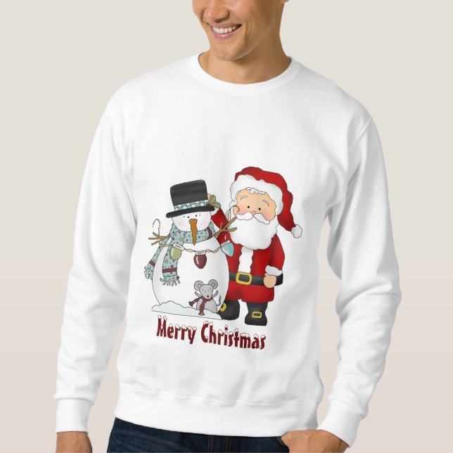 Christmas Santa and Snowman sweatshirt (Front)