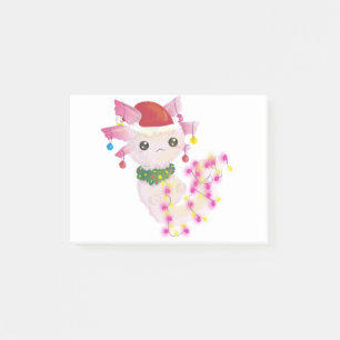 christmas santa axolotl post-it notes