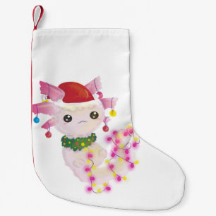christmas santa axolotl small christmas stocking