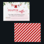 Christmas Santa Baby Clothes Diaper Raffle Ticket Enclosure Card<br><div class="desc">This charming Enclosure Card features a clothesline adorned with adorable Santa-inspired baby clothes, setting the perfect tone for your upcoming baby shower. The festive design is sure to delight all who receive it, and will leave them excited to join in the celebration of your little one's arrival. If you would...</div>