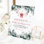 Christmas Santa Baby Decorate Baby Bodysuits Game Pedestal Sign<br><div class="desc">The Red Santa Gender Neutral Santa Baby Clothes Christmas Santa Baby Decorate Baby Bodysuits Game Poster brings a joyful and interactive activity to your holiday baby shower! Decorated with delicate snowflakes, eucalyptus greenery, and cute Santa-inspired baby clothes, this poster invites guests to join the fun by designing unique baby bodysuits...</div>