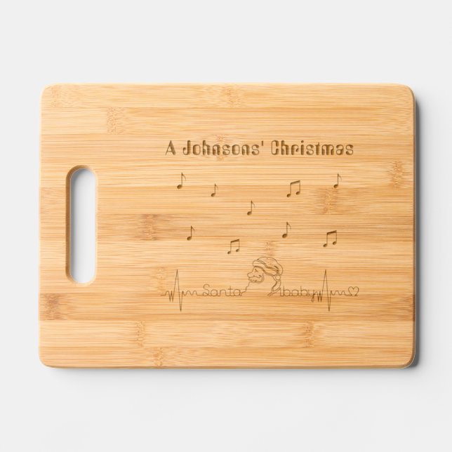 Christmas Santa Baby Engraved Cutting Board (Front)