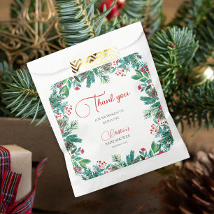 Christmas Santa Baby Gender-Neutral Baby Shower Favor Bag