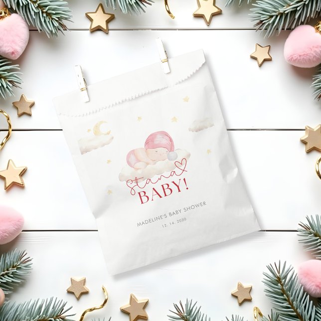 Christmas Santa Baby Girl Shower  Favor Bag (Creator Uploaded)
