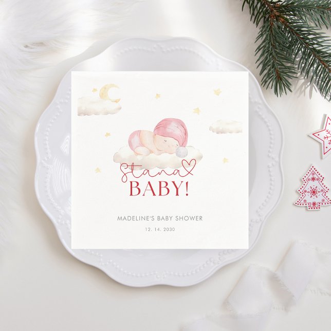 Christmas Santa Baby Girl Shower  Napkins (Creator Uploaded)