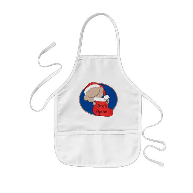 Christmas Santa Baby of Color Kids' Apron (Front)