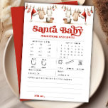 Christmas Santa Baby Predictions Advice Game Card<br><div class="desc">Get ready to add some festive fun to your Christmas baby shower with our Santa Baby Predictions Advice Game Card! This game is the perfect addition to your winter baby shower celebration. Designed with a charming Santa Claus hat in vibrant red on a baby clothesline, this gender-neutral game card is...</div>