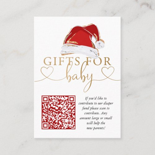 Christmas Santa Baby Registry Enclosure Card