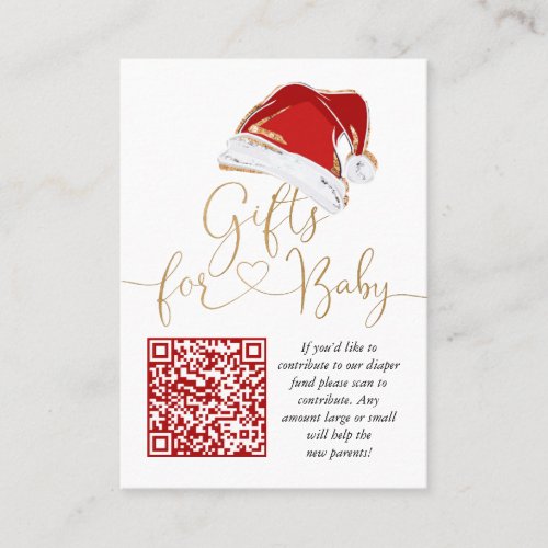 Christmas Santa Baby Registry Enclosure Card