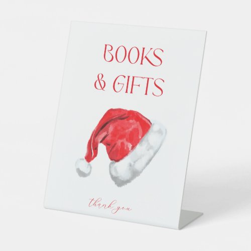Christmas Santa Baby Shower Books  Gifts Sign