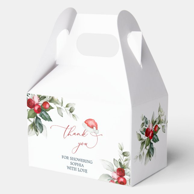Christmas Santa Baby Shower Collection Favor Boxes (Front)