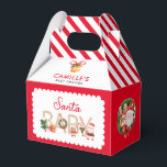 Christmas Santa Baby Shower Favor Box<br><div class="desc">Add a little sprinkle of Christmas fun to your baby shower party with our enchanting Christmas Santa Favor Boxes! Matching items in our store Cava Party Design.</div>