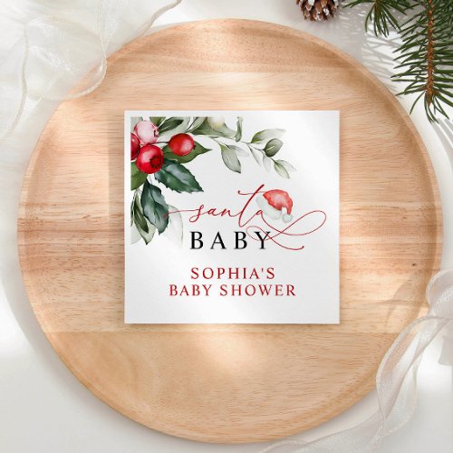 Christmas Santa Baby Shower Napkins