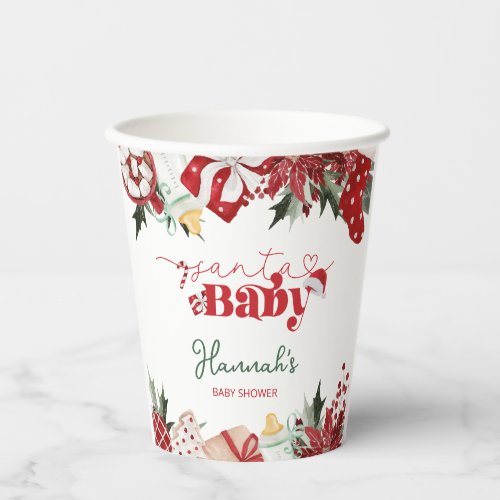 Christmas Santa Baby Shower Paper Cups