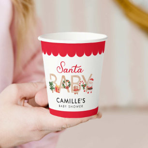 Christmas Santa Baby Shower Paper Cups