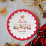 Christmas Santa Baby Shower Paper Plate<br><div class="desc">Delight your guests this festive season with our Santa Baby Christmas Baby Shower Paper Plates. Bursting with holiday cheer, these paper plates set the perfect scene for an unforgettable celebration. As cute as they are functional, they're sure to make your baby shower one to remember. Matching items in our store...</div>