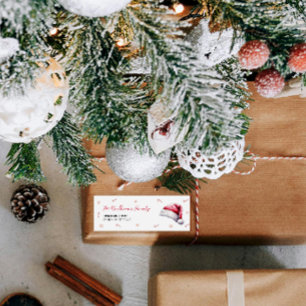 Christmas Santa Baby Shower Return Address Labels