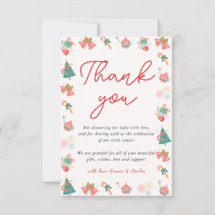 Christmas Santa Baby Shower Thank You