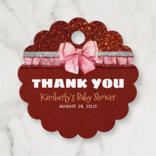 Christmas Santa Baby Shower Thank You Favor Tags