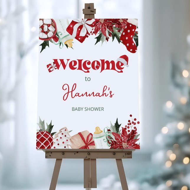 Christmas Santa Baby Shower Welcome Sign (Creator Uploaded)