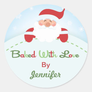 Christmas Santa Baking label Stickers